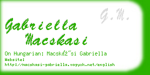 gabriella macskasi business card